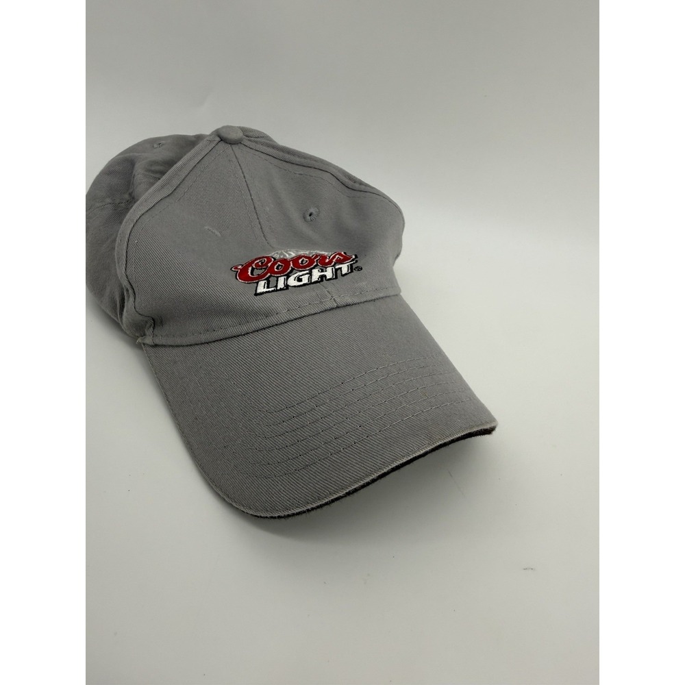 Coors Light Gray Adjustable Baseball Cap Hat Embroidered Logo
